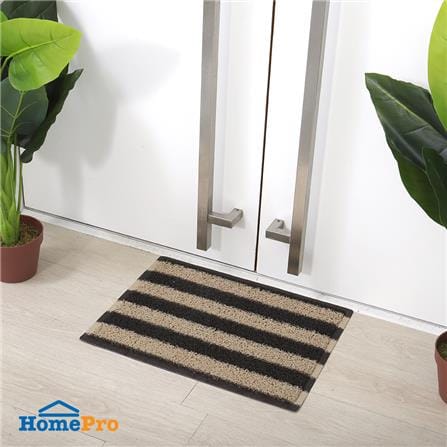 พรมเช็ดเท้าดักฝุ่น HOME LIVING STYLE CMDB11S 45X60 ซม. สีน้ำตาล/เบจ_3