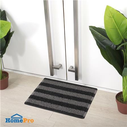 พรมเช็ดเท้าดักฝุ่น HOME LIVING STYLE CMDB11S 45X60 ซม. สีเทา/ดำ_3