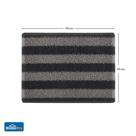 พรมเช็ดเท้าดักฝุ่น HOME LIVING STYLE CMDB11S 45X60 ซม. สีเทา/ดำ_5