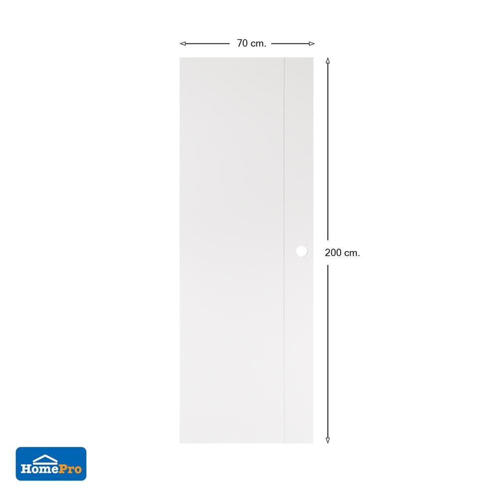 ประตูห้องน้ำ PVC AZLE GROOVE P1 70X200 ซม. สีขาว