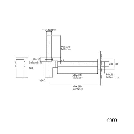 ท่อน้ำทิ้งอ่างล้างหน้ากระปุก KOHLER K-97173X-CP 30 ซม._1