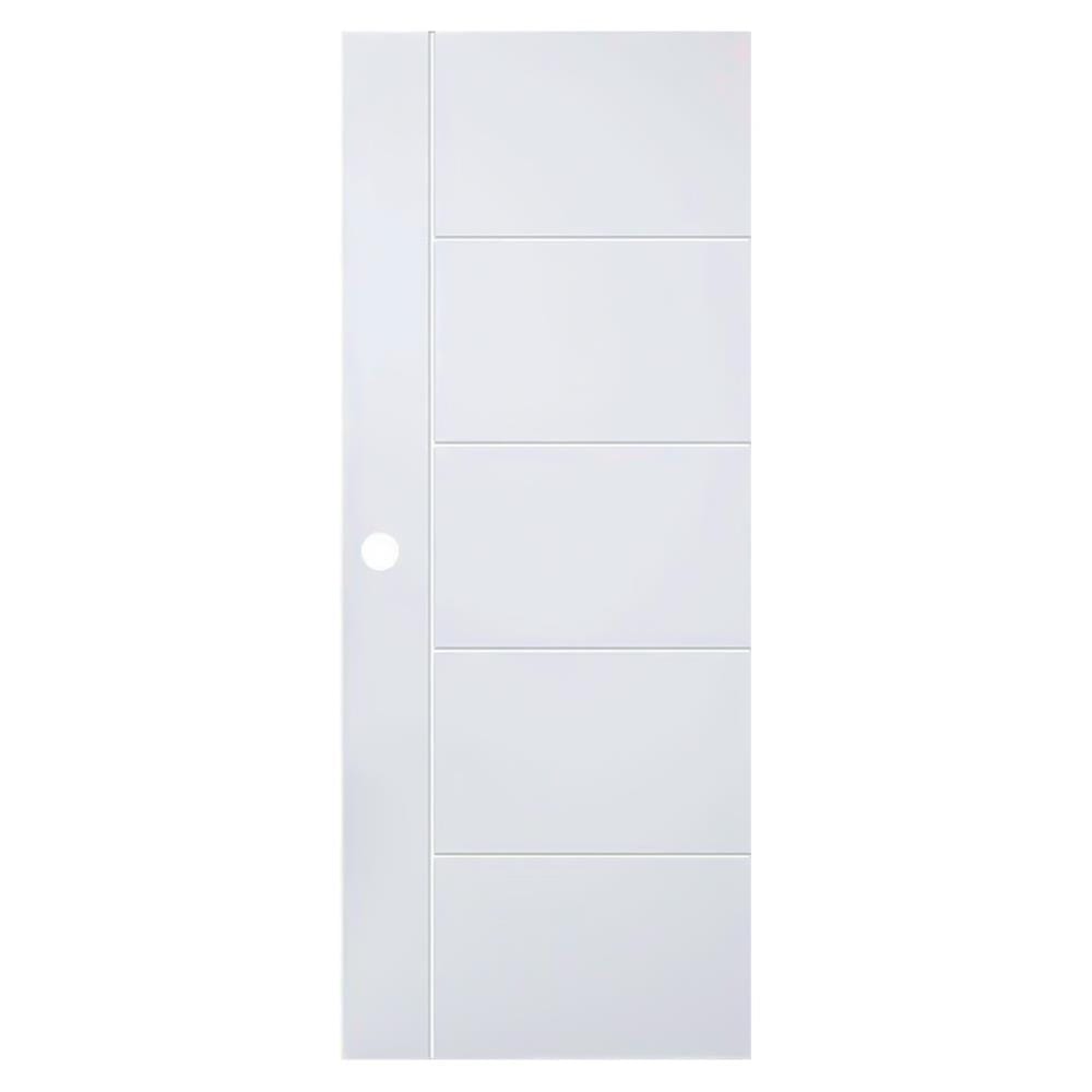 ประตูภายนอก UPVC AZLE MD-6 80X200 ซม. สีขาว เจาะลูกบิด