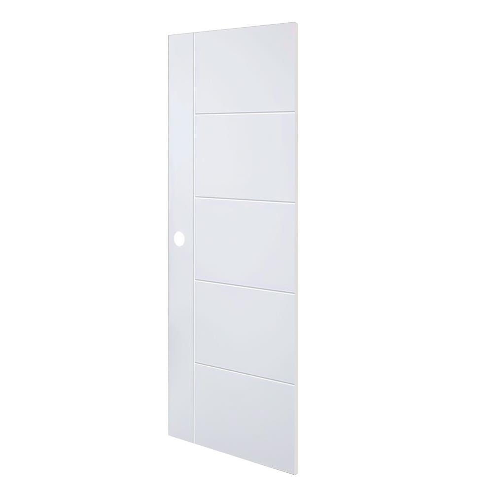 ประตูภายนอก UPVC AZLE MD-6 80X200 ซม. สีขาว เจาะลูกบิด