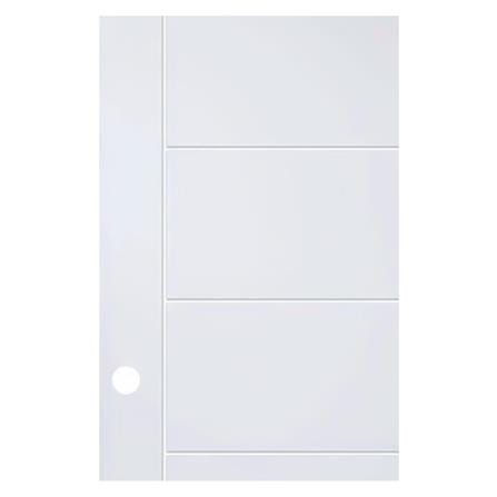 ประตูภายนอก UPVC AZLE MD-6 80X200 ซม. สีขาว เจาะลูกบิด_2