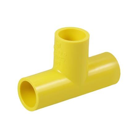 ข้อต่อสามทาง PVC ตราช้างNPI 1/2 นิ้ว สีเหลือง