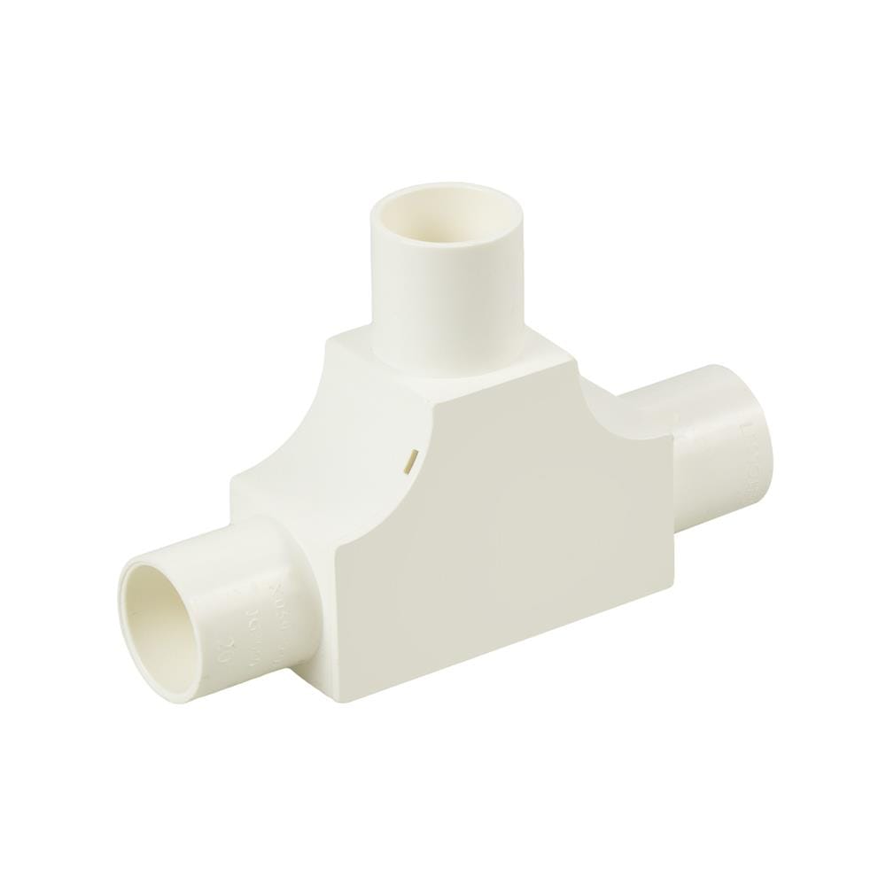 ข้อต่อสามทาง ฝาเปิด PVC ตราช้างNPI 20 มม. มาตรฐาน BS สีขาว