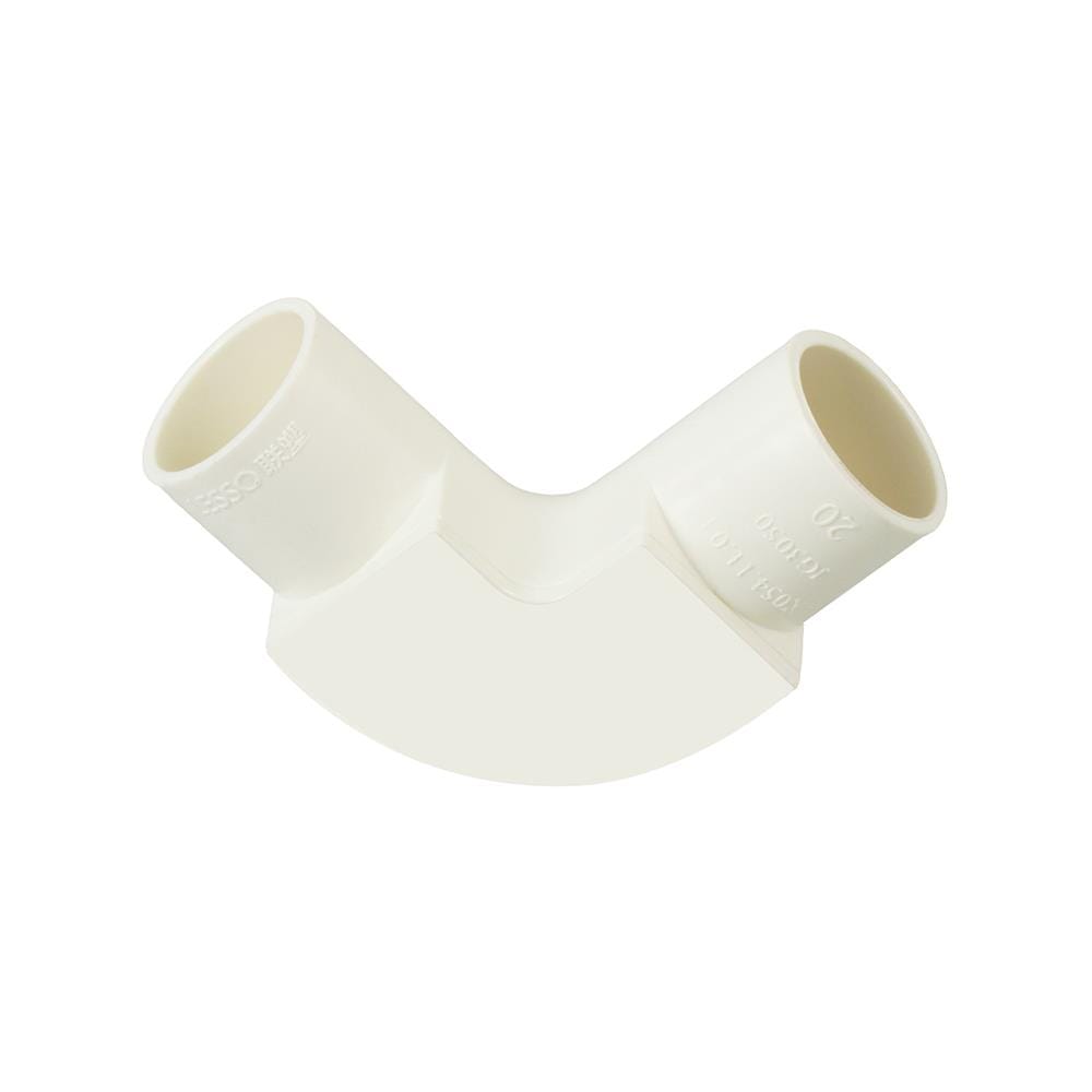 ข้อต่อข้องอ 90 องศา ฝาเปิด PVC ตราช้างNPI 20 มม. มาตรฐาน BS สีขาว