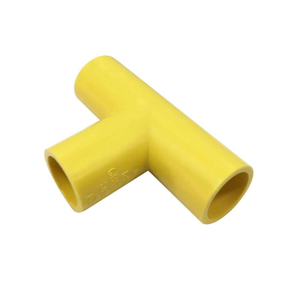 ข้อต่อสามทาง PVC ตราช้างNPI 3/8 นิ้ว สีเหลือง