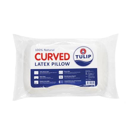 หมอนสุขภาพ ยางพารา TULIP CURVED 00659 13x20 นิ้ว สีขาว_1