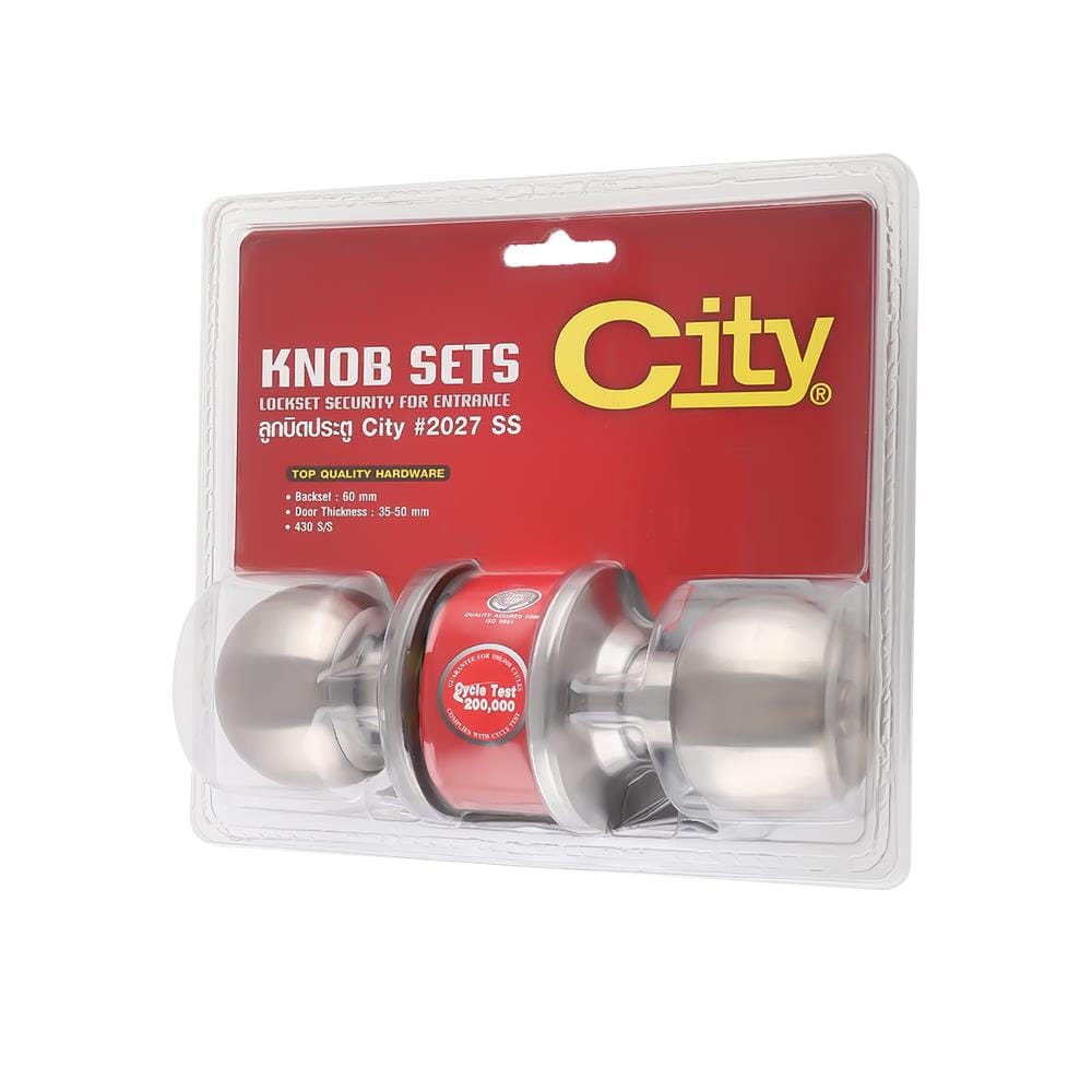 ลูกบิดประตู หัวกลม CITY 3027 SS สีสเตนเลส