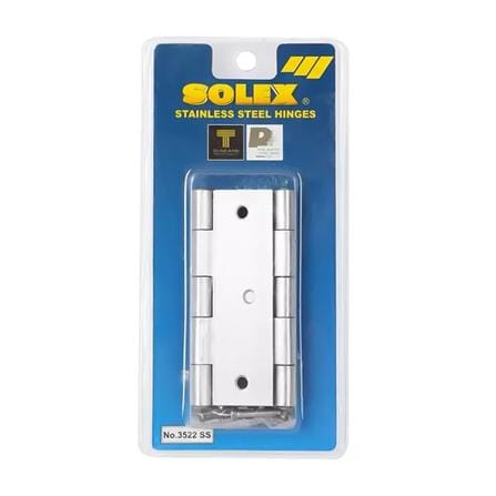 บานพับ 3X2.5 นิ้ว X 2.5 มม. SOLEX 3522 สีสเตนเลส (แพ็ก 3 ชิ้น)_1