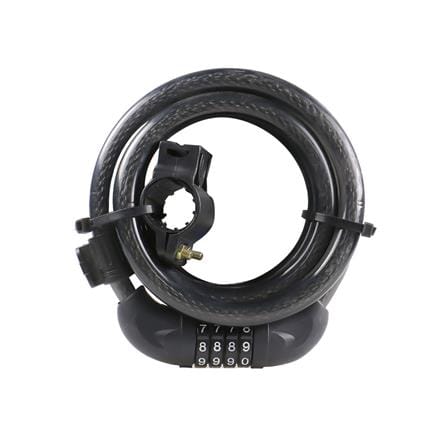 COMBINATION CABLE LOCK GLOBAL 12MMx1.5M BLACK