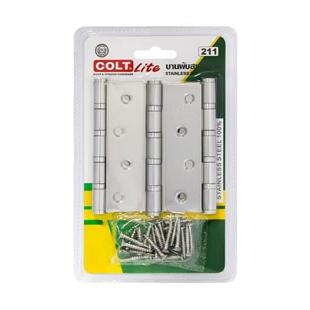 บานพับ 4X3 นิ้ว X 2 มม. COLT LITE 211 สีสเตนเลส (แพ็ก 3 ชิ้น)_3