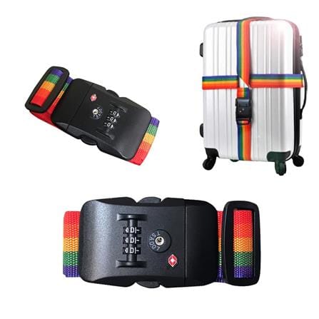สายรัดกระเป๋าเดินทาง รหัส TSA GLOBAL PADLOCK TOURNIQUET สีรุ้ง_3