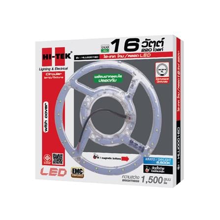 หลอดไฟ LED HI-TEK SET ECO SERIES 16 วัตต์ DAYLIGHT สีขาว กลม_1
