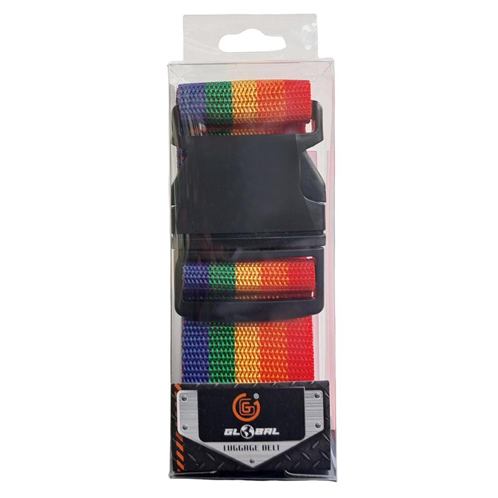 สายรัดกระเป๋าเดินทาง GLOBAL PADLOCK TOURNIQUET สีรุ้ง