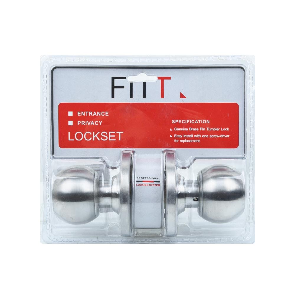 ลูกบิดประตูห้องน้ำ หัวกลม FITT 587SSP สีสเตนเลส