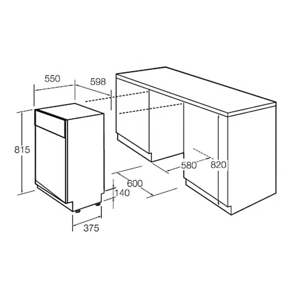 เครื่องล้างจานฝัง HAFELE HDW-614BI 495.06.500 60 ซม.