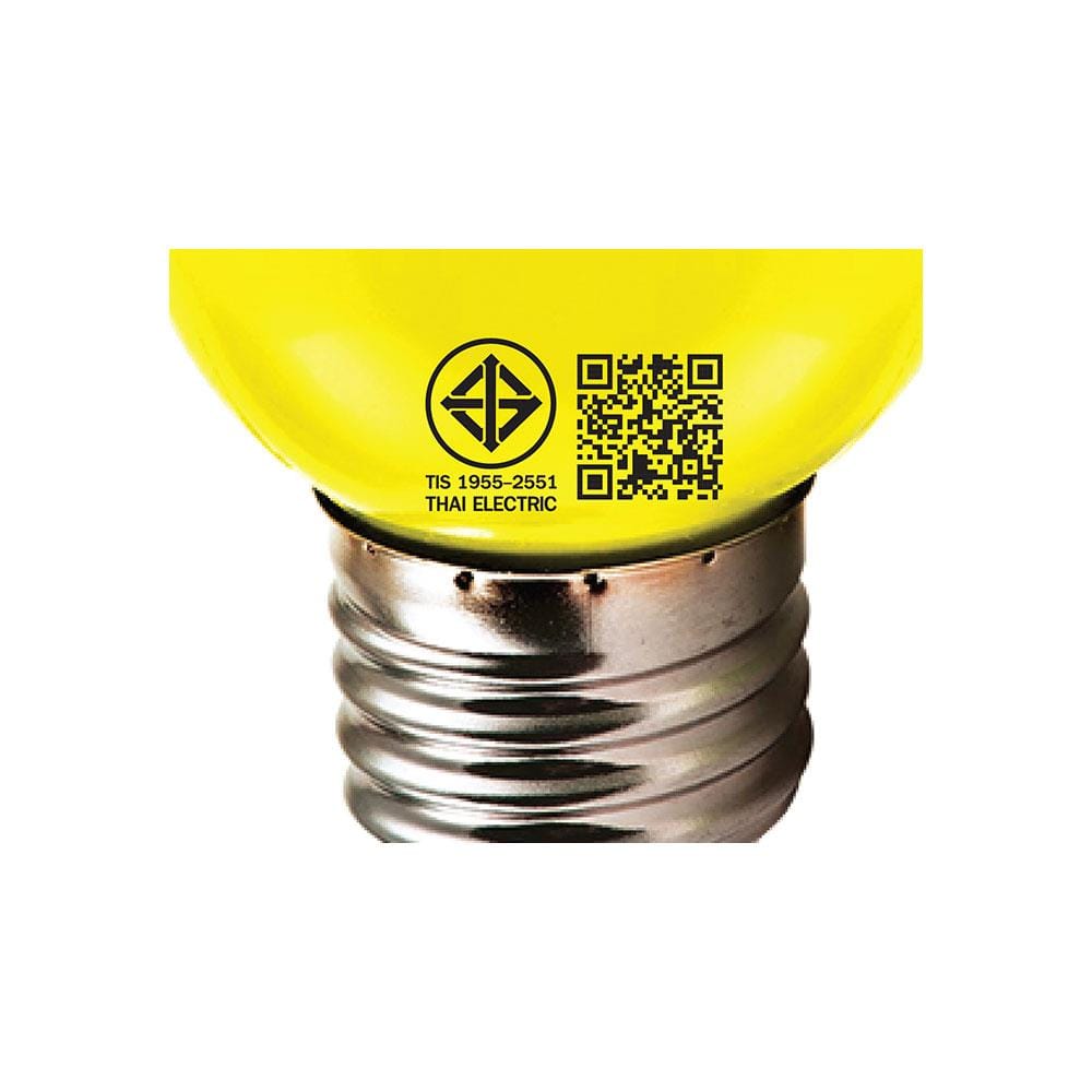 หลอด LED ปิงปอง HI-TEK HLLC00001Y 1 วัตต์ E27 สีเหลือง