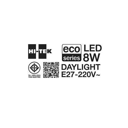หลอดไฟ LED HI-TEK ECO สปอทไลท์ 8 วัตต์ DAYLIGHT E27 สีขาว_5