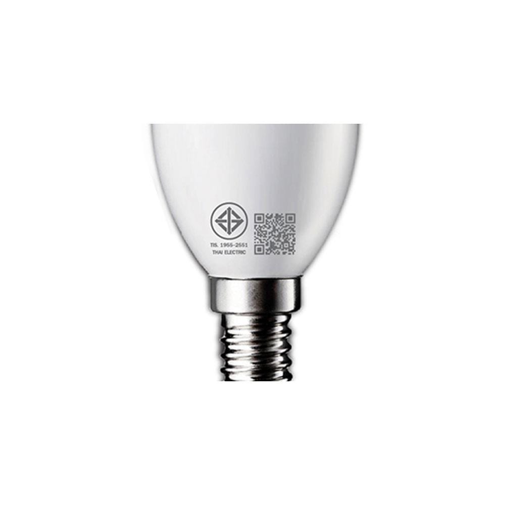 หลอดไฟ LED HI-TEK หลอดจำปา ECO CANDLE 4 วัตต์ WARMWHITE E14 สีเหลือง