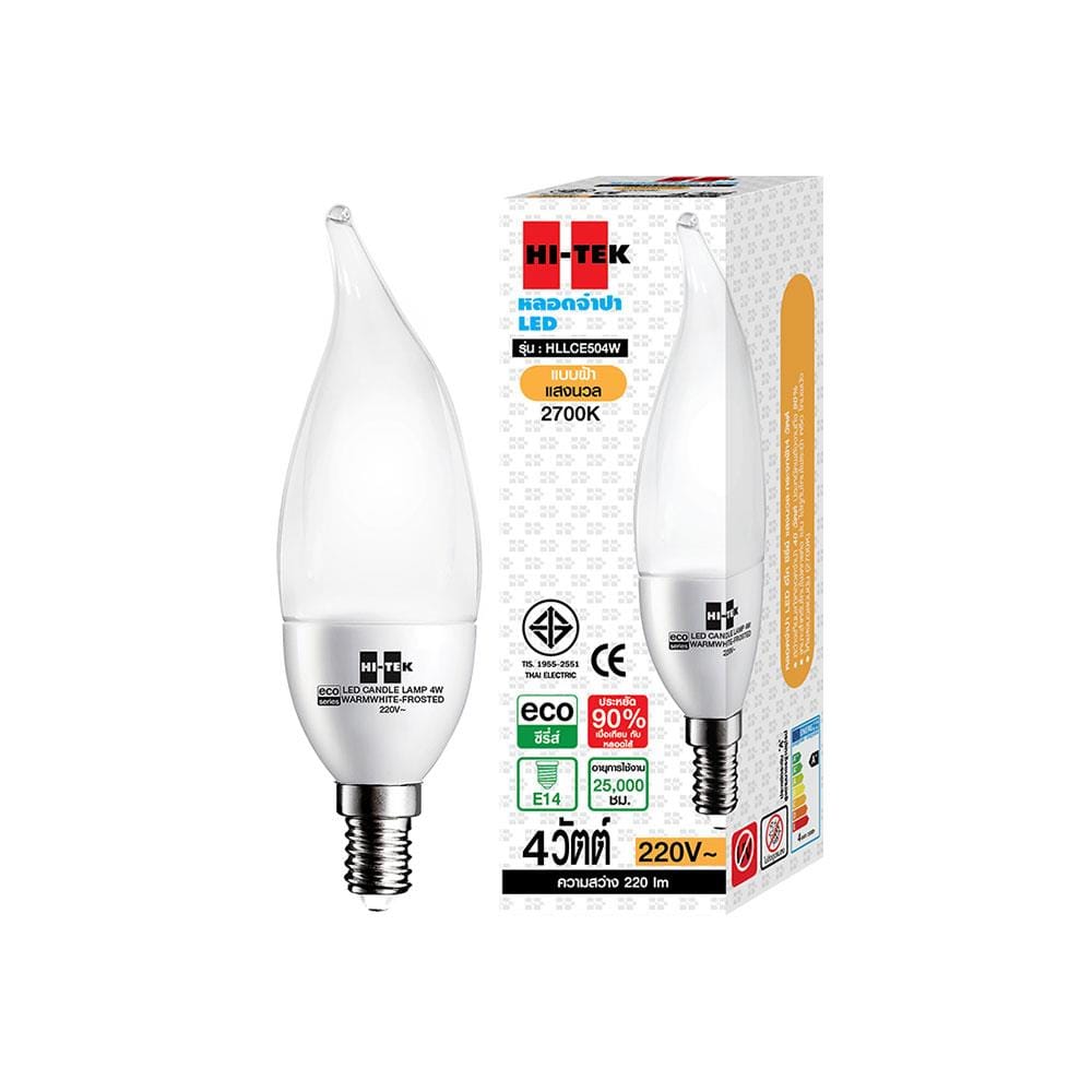 หลอด LED HI-TEK ECO OPERA 4 วัตต์ E14 WARMWHITE
