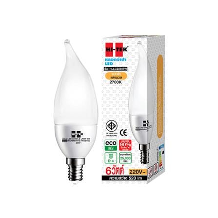 หลอดไฟ LED HI-TEK OPERA 6 วัตต์ WARM WHITE E14_1