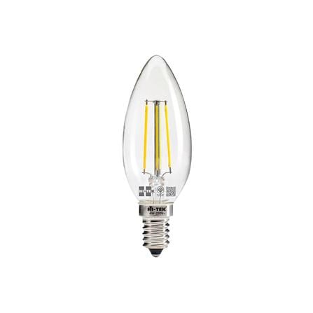 หลอด LED HI-TEK FILAMENT CANDLE 4 วัตต์ E14 สีเหลื...