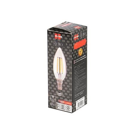 หลอด LED HI-TEK FILAMENT CANDLE 4 วัตต์ E14 สีเหลือง_1