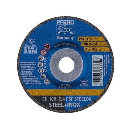 ใบตัด PFERD EH100-2,4 PSF STEELOX 4 นิ้ว x 2.4 มม. สีดำ