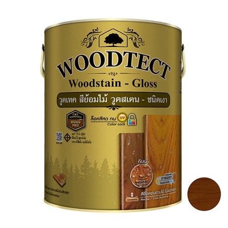 สีย้อมไม้ ชนิดเงา WOODTECT WOODSTAIN 107 สีไม้พะยูง 1 แกลลอน_0