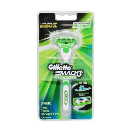มีดโกน ด้ามยาว GILLETTE MACH 3 SENSITIVE NEW LOOK 1 ด้าม_0