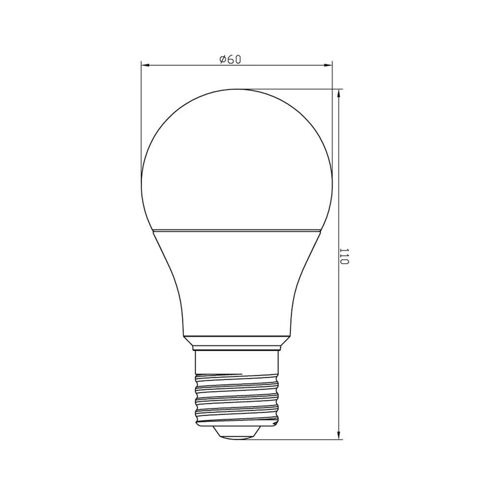 หลอด LED A60 SHINING 7 วัตต์ WARM WHITE E27