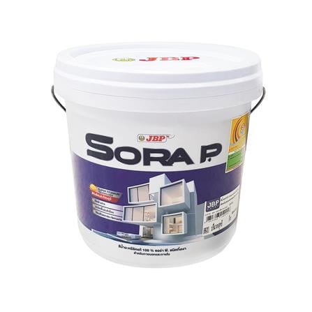 สีน้ำทาภายนอก ชนิดกึ่งเงา JBP SORA P BASE A สีขาว 2.5 แกลลอน_0