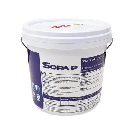 สีน้ำทาภายนอก ชนิดกึ่งเงา JBP SORA P BASE A สีขาว 2.5 แกลลอน_1