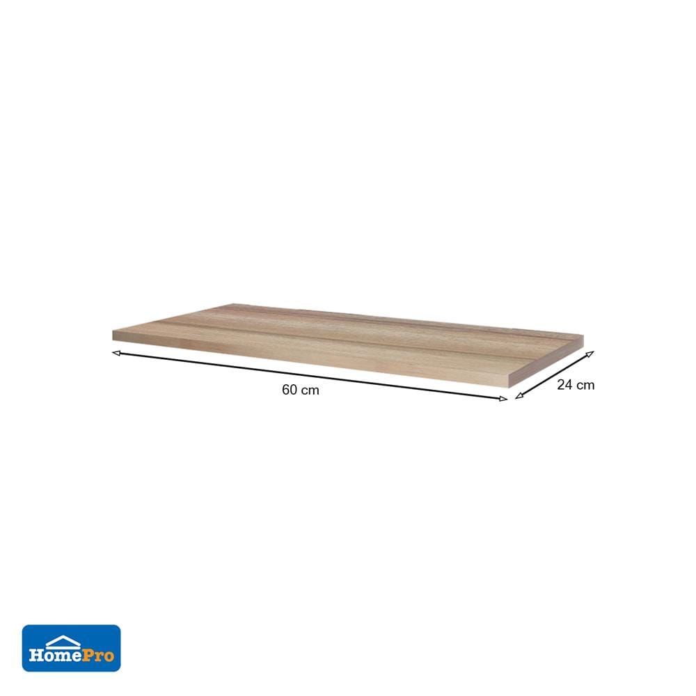 แผ่นชั้นไม้เมลามีน STACKO 60x24x1.6 ซม. ซม. สีโรมา