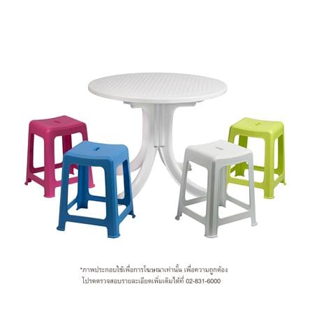 โต๊ะพลาสติกกลม SUPERWARE T-16 สีขาว_4