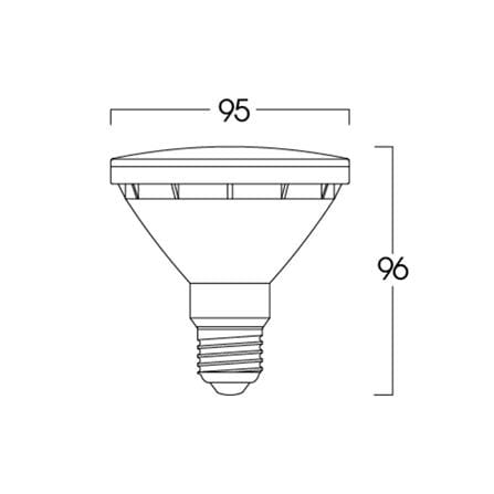 หลอด LED LUMAX PAR30 IP65 9 วัตต์ WARM WHITE E27_5