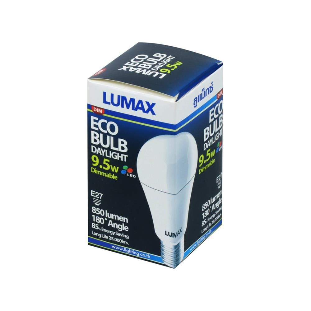 หลอด LED LUMAX Ecobulb Dim 9.5 วัตต์ DAYLIGHT E27