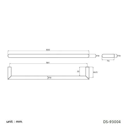 ราวแขวนผ้า PRIME DS-93004 สเตนเลส_2