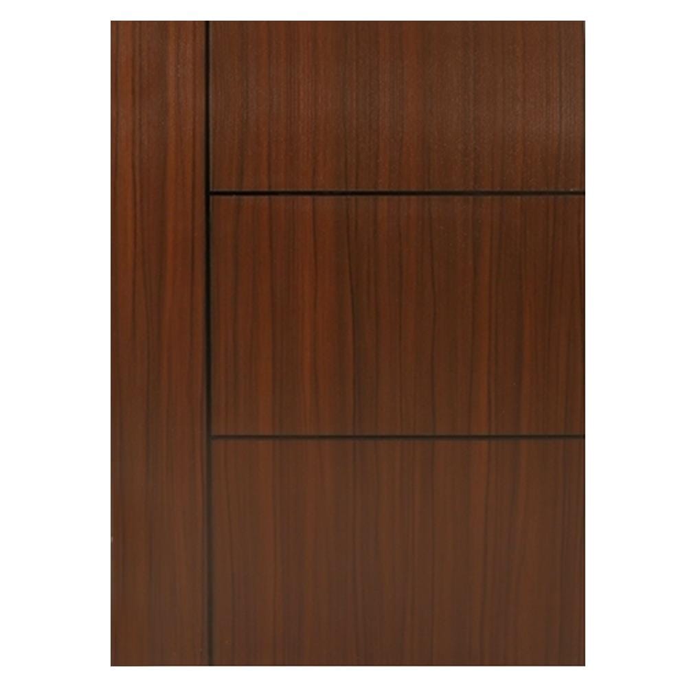 ประตูภายใน UPVC AZLE LT-06 80X200 ซม. สี BROWNIE OAK เจาะลูกบิด