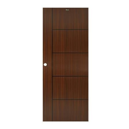 ประตูภายใน UPVC AZLE LT-06 80X200 ซม. สี BROWNIE OAK เจาะลูกบิด