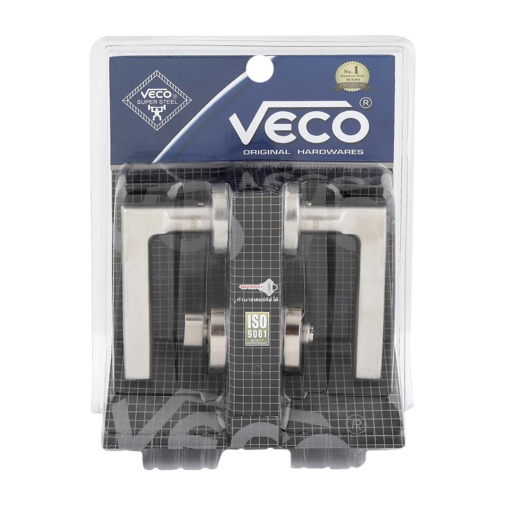 มือจับก้านโยก พร้อมDEADBOLT VECO SLH419L-DB-ET สีสเตนเลส