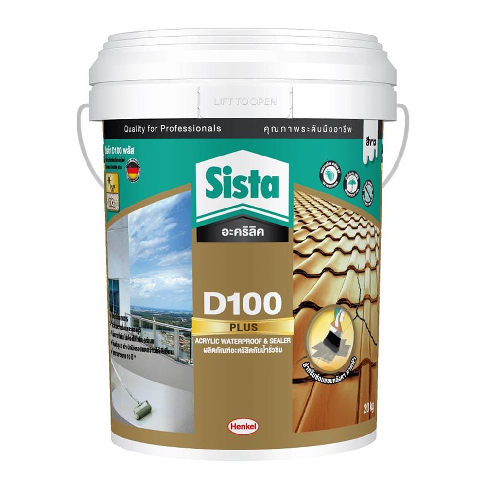 อะคริลิกกันซึม SISTA D100 PLUS 20 กก. สีขาว