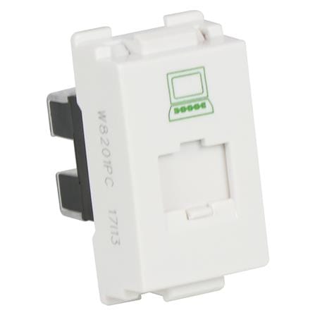 เต้ารับคอมพิวเตอร์ HACO CAT5E W8201PC สีขาว_1