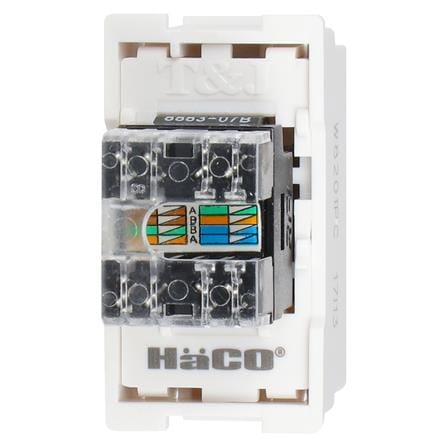 เต้ารับคอมพิวเตอร์ HACO CAT5E W8201PC สีขาว_2
