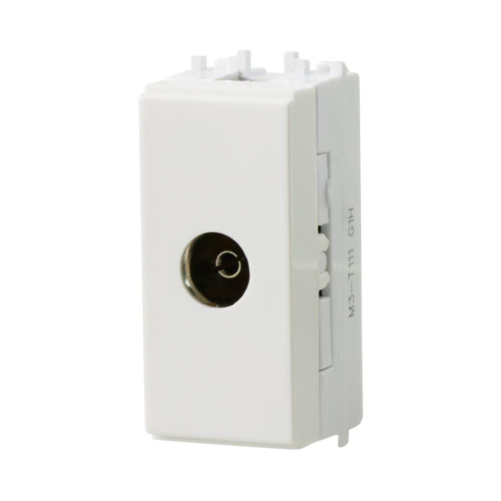เต้ารับโทรทัศน์ 75 โอห์ม  HACO  M3-T111 สีขาว