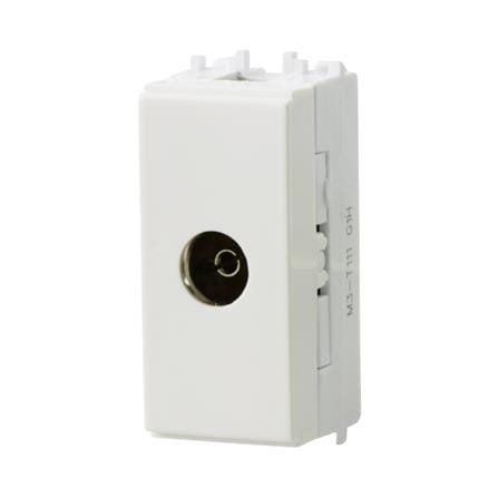 เต้ารับโทรทัศน์ 75 โอห์ม  HACO  M3-T111 สีขาว_1