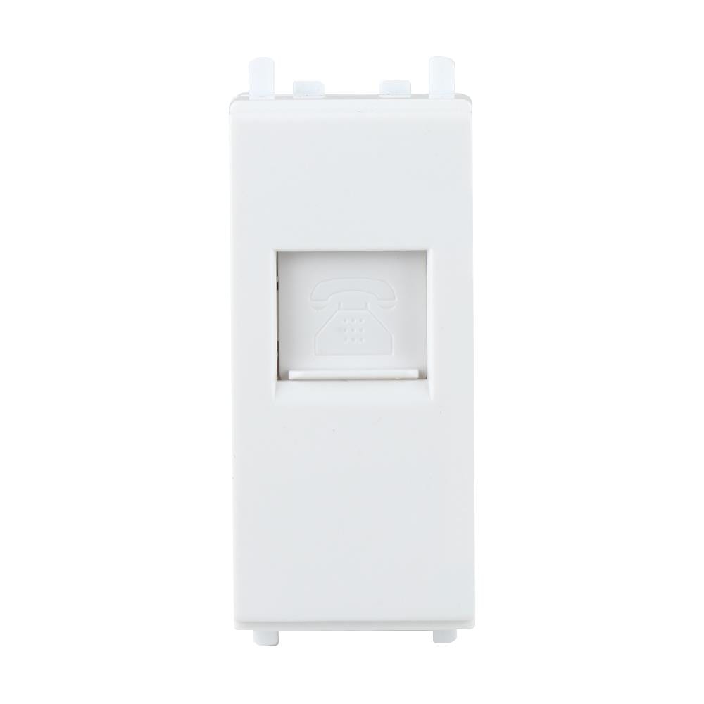เต้ารับโทรศัพท์ HACO 6P/4C M3-P111 สีขาว