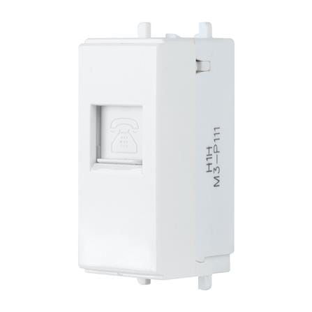 เต้ารับโทรศัพท์ HACO 6P/4C M3-P111 สีขาว_1